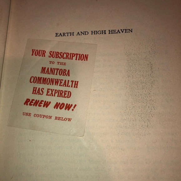 Earth and High Heaven Book by Gwethalyn Graham -Canadian author- 1944 - - Picture 6 of 8